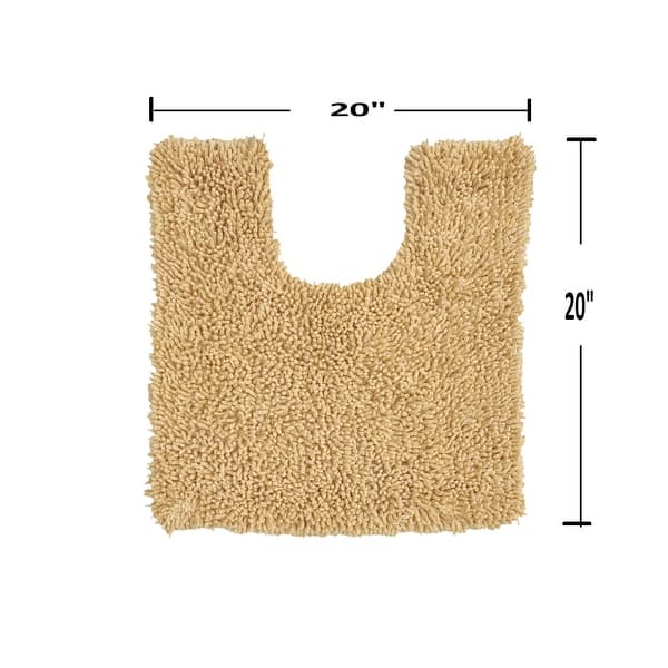 dimension image slide 3 of 9, Fantasia Contour Rug, Cotton Soft, Water Absorbent, Non Slip U Shape Contour Rug Machine Washable 20"x20" Contour