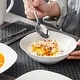 preview thumbnail 19 of 65, VEWEET 20-Piece White Porcelain Dinnerware Set (Service for 4)