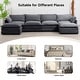 preview thumbnail 147 of 150, Corduroy Sectional Sofa with Removable Ottomans & Ultra-soft Cushions for Living Room & Bedroom