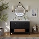 preview thumbnail 68 of 71, Ancerre Designs Momo Bathroom Vanity Set 48" - Black Oak