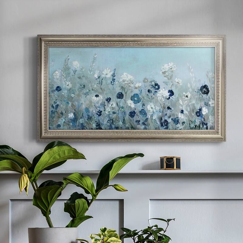 Teal Light Garden Premium Framed Canvas- Ready to Hang