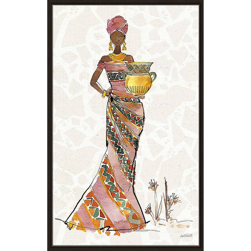 "African Flair X" Print on Floating Canvas
