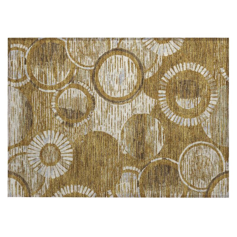 Machine Washable Indoor/ Outdoor Modern Grover Chantille Rug