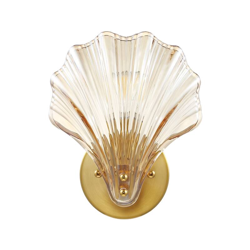 SAFAVIEH Lighting Sirena 5-inch Shell Wall Sconce with Bulbs (Set of 2) - 8 in. W x 5.5 in. D x 9.5 in. H