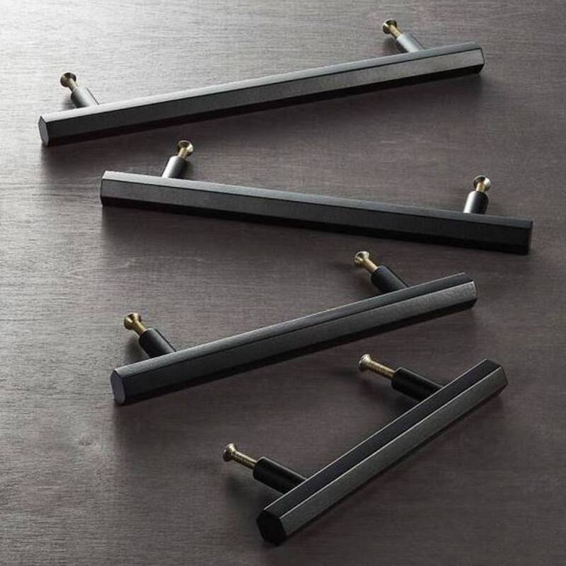 IXIR 6-5/16 in. (160 mm) Hexagon Black Cabinet Handle Drawer Pull