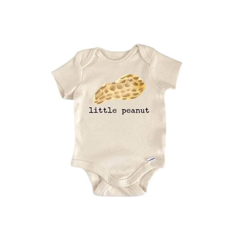 Peanut Elephant Nut - Baby Boy Girl Clothes Infant Bodysuit Funny Cute Newborn