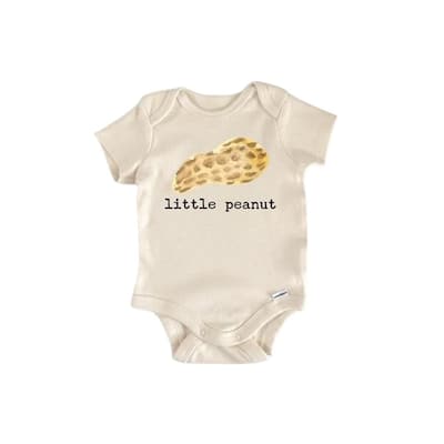 Peanut Elephant Nut - Baby Boy Girl Clothes Infant Bodysuit Funny Cute Newborn