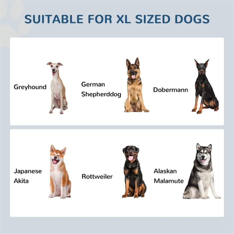 Dog Bowls, Pet Feeding Storage with Hollow Handles - 23.5"L x 11.75"W x 16.25"H
