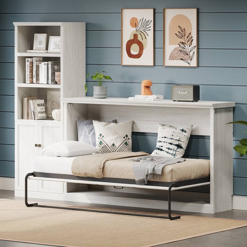 Twin Size Murphy Bed Hideaway Wall Bed Folding Bed Space Saving Bed