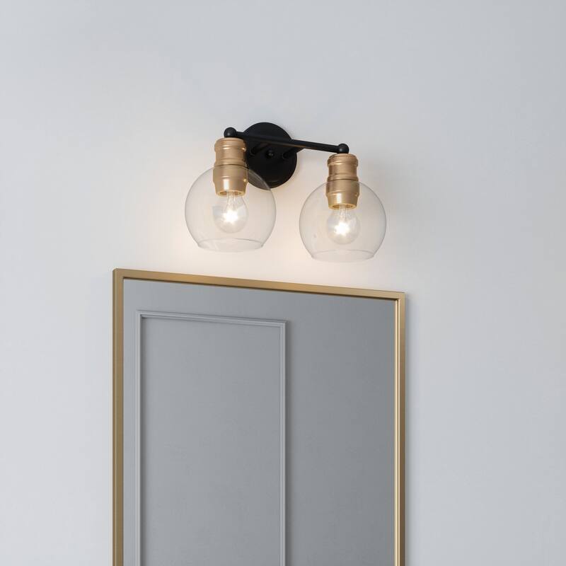 Brio Lighting Jasper Farmhouse 2-Light Dimmable Bathroom Vanity Light