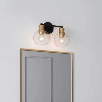 Brio Lighting Jasper Farmhouse 2-Light Dimmable Bathroom Vanity Light