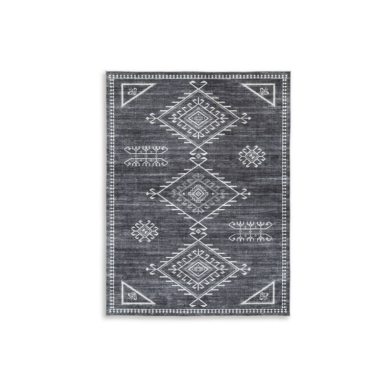 Signature Design by Ashley Arloman Cream/Gray 7'7" x 9'8" Washable Rug