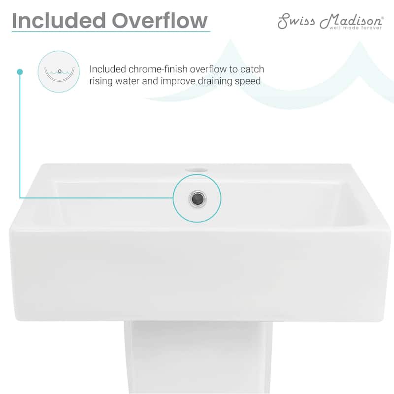 Concorde 21" Two-Piece Wall-Mount Bathroom Sink
