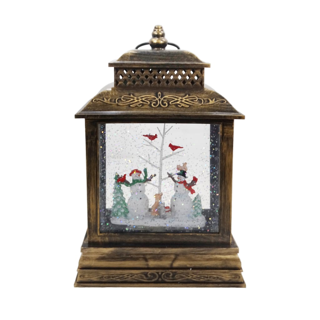 Snowmen with Cardinals Snowglobe with LED and Music - N/A