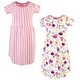 preview thumbnail 2 of 0, Touched by Nature Baby and Toddler Girl Organic Cotton Short-Sleeve Dresses 2pk, Botanical 6 Years - Youth Botanical Short Sleeve