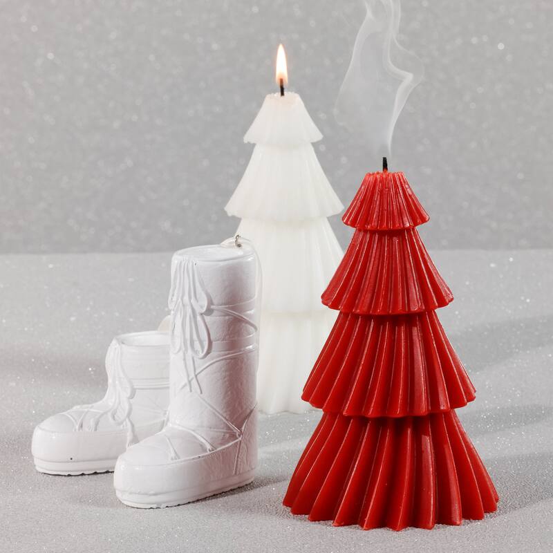 Twinkle Tree Decorative Holiday Candles, Set of 6