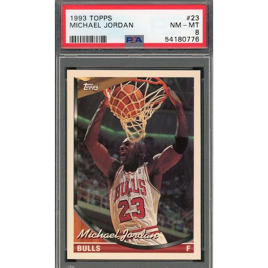Michael Jordan 1993 Topps Basketball Card #23 Graded PSA 8 - 8'6" x 11'6"