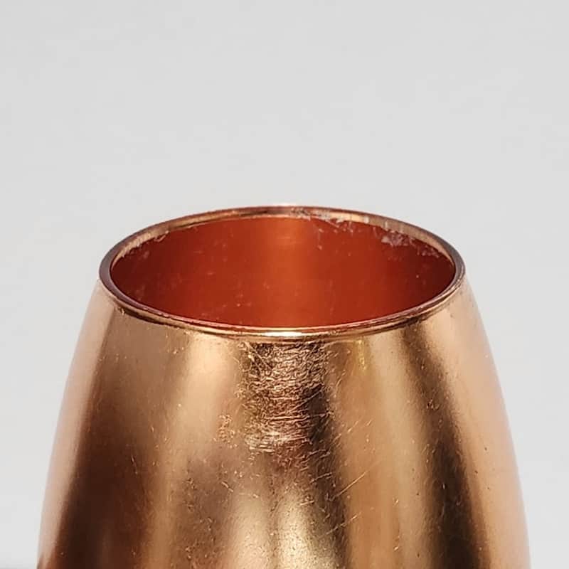 GILT 7" Glass Oval Vase