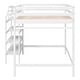 preview thumbnail 7 of 14, Full Size Loft Bed with Storage Staircase and Clothes Hanger - Space Efficient