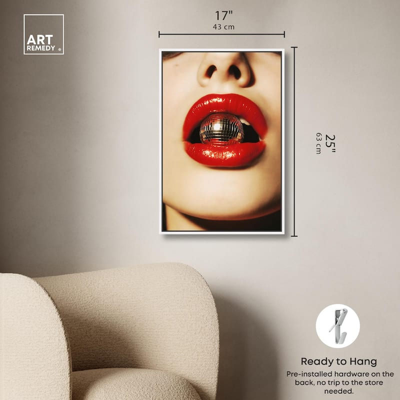 Disco Lips Canvas by Art Remedy