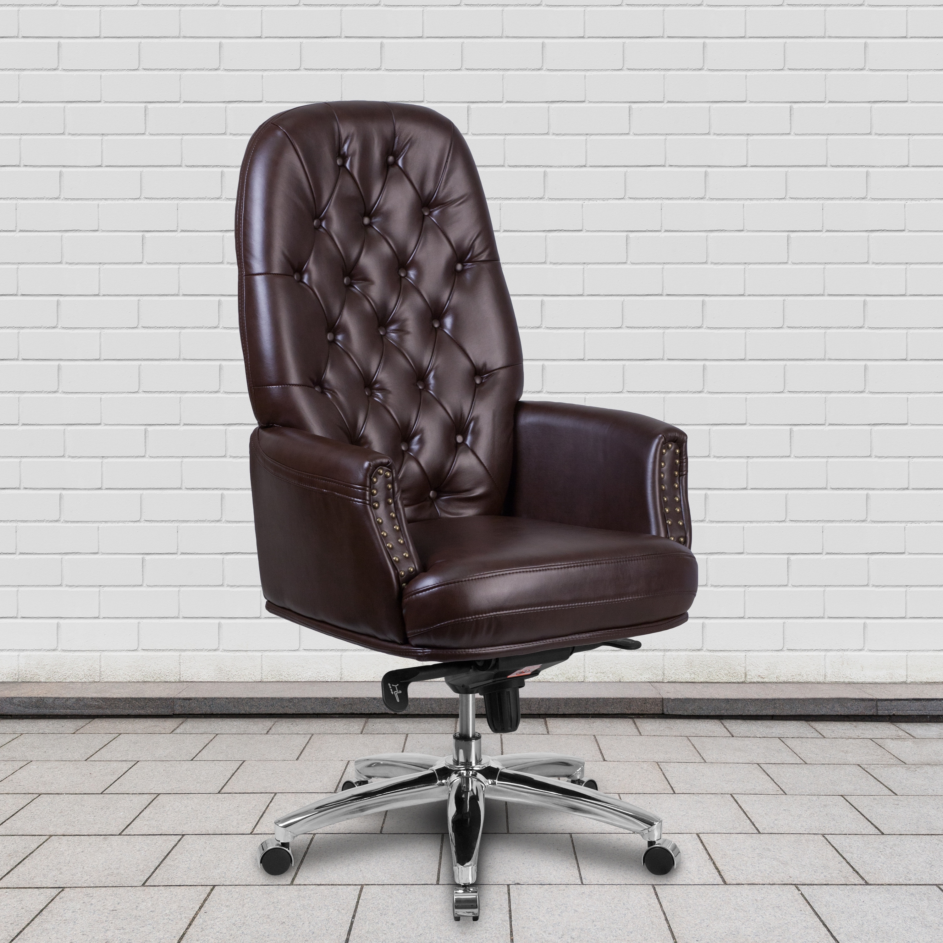 High Back Tufted LeatherSoft Executive Swivel Ergonomic Office Chair