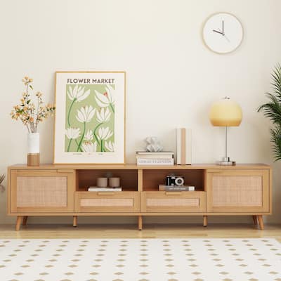 Modern Farmhouse Style Media Console, Living Room TV Stand