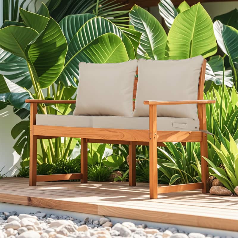 GDFStudio Marie Outdoor 24x24 Inch Seat Cushion Set with Removable Covers (set of 2) - 24" x 24"