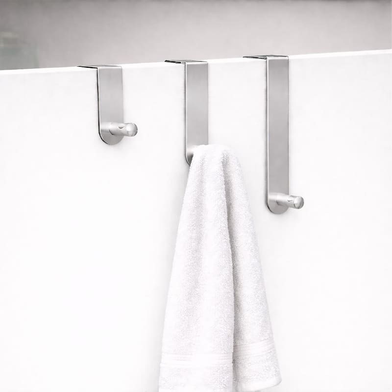 Adjustable Over The Door Hooks - 3-Piece Door Hanger Set for Clothing and Accessories