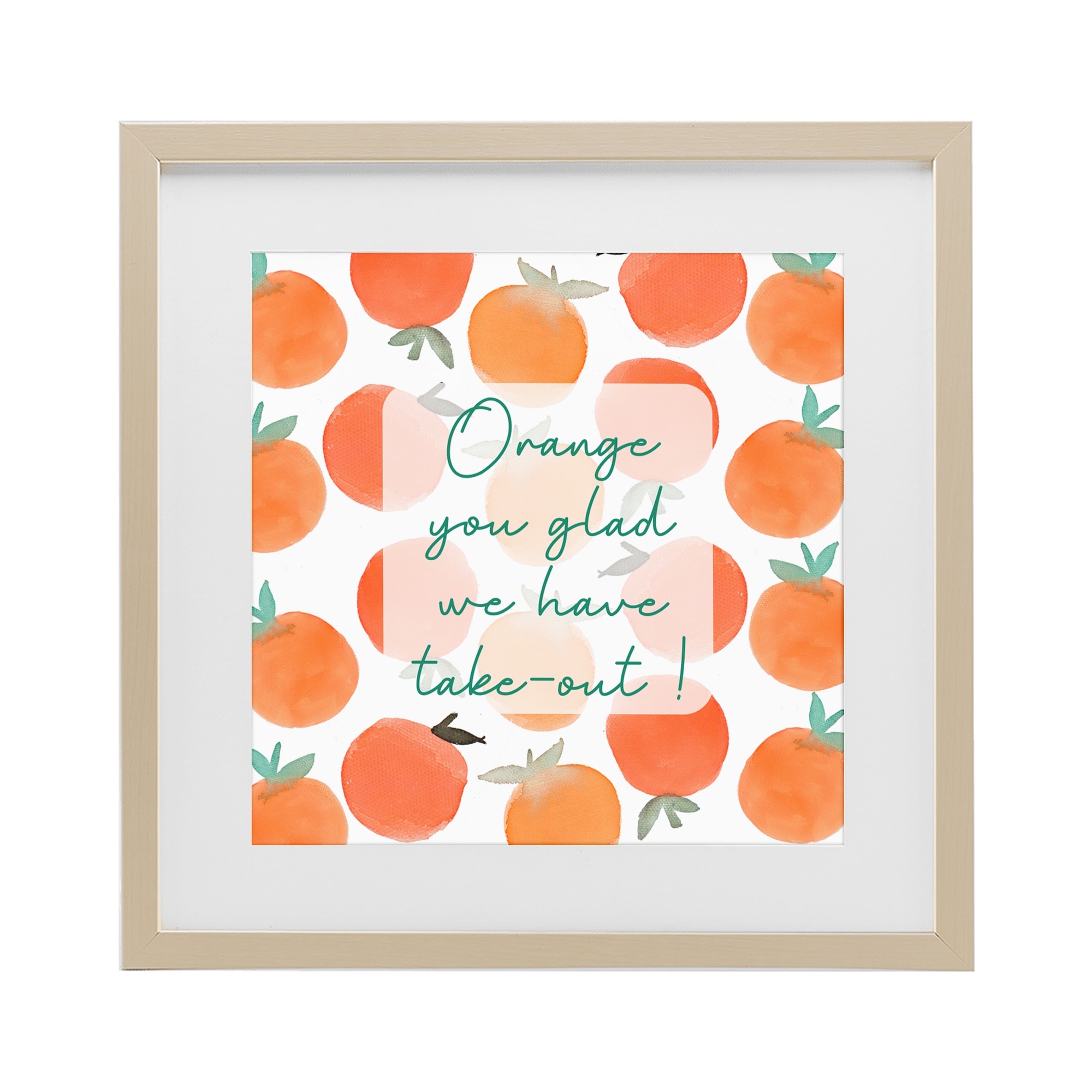 Stupell Orange You Glad Under Glass Framed Design By Emily Navas