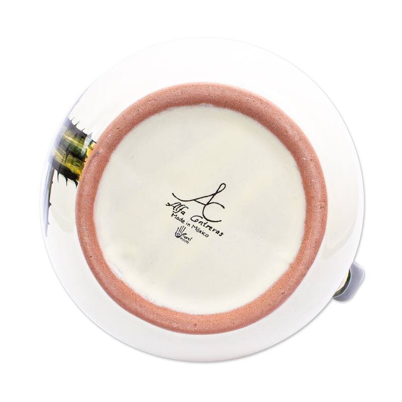 Novica Handmade Saguaro Ceramic Pitcher