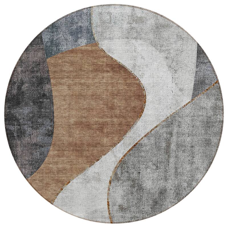 HomeRoots Abstract Transitional Rectangle Outdoor Rug