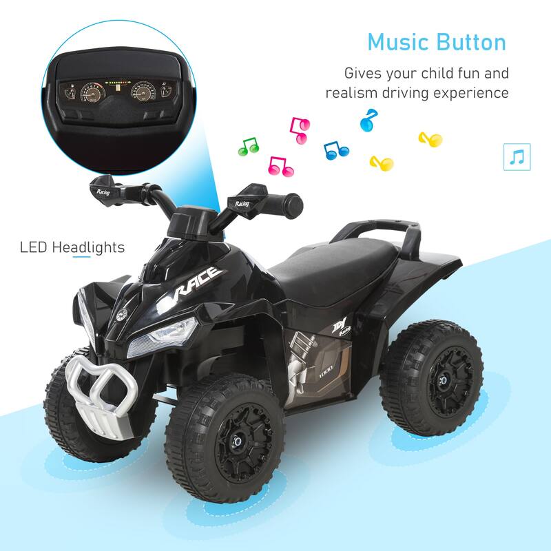 Kids Sliding Car Ride-On Slide Car with LED Lights & Music, Battery Powered Electric Car with Wear-Resistant Wheels