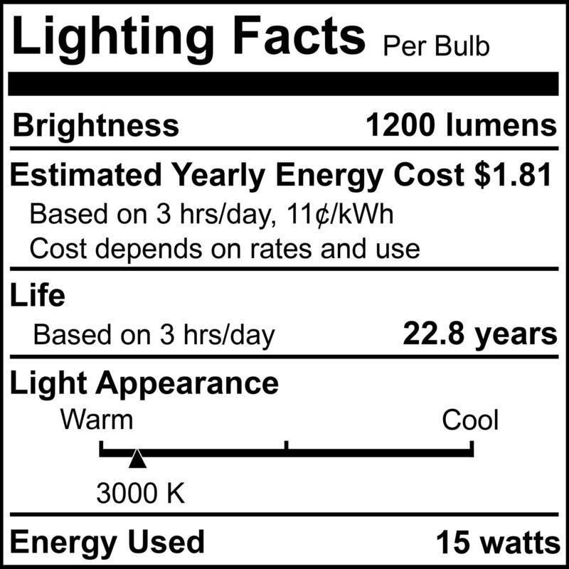 Bulbrite Pack of (2) 15 Watt Dimmable Flood PAR38 Medium (E26) LED Bulb - 1200 Lumens, 3000K, and 80 CRI - 15 Watt