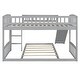preview thumbnail 12 of 12, Twin Over Twin Bunk Bed with Slide and Reversible Ladder, Solid Wood Frame with Guardrails, Durable Design