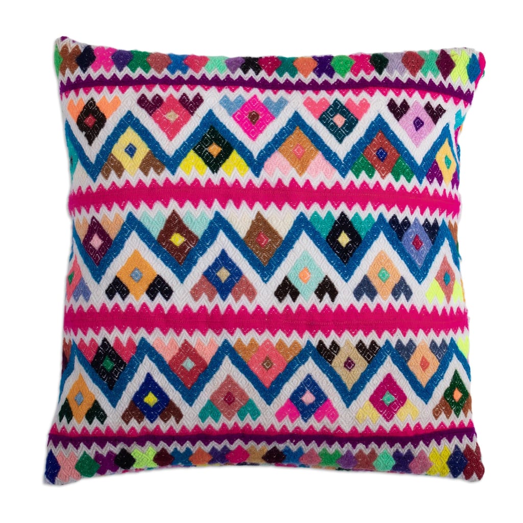Novica Handmade Celebration Of Color Handloomed Cushion Cover