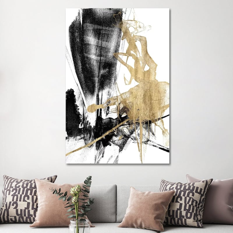 iCanvas "Glam & Black IV" by Jennifer Goldberger Canvas Print
