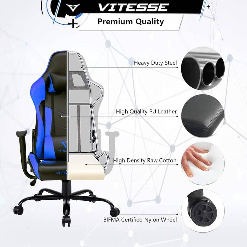 BOSSIN Gaming Chair High Back Computer Office Chair with Lumbar Support and Headrest