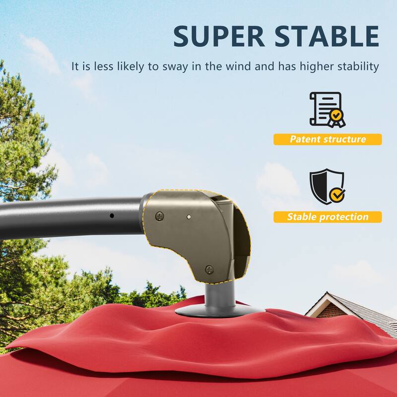 Outdoor 10FT Patio Offset umbrella for Garden