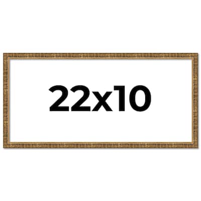 22x10 Frame Gold Solid Wood Picture Frame - Complete Modern Photo
