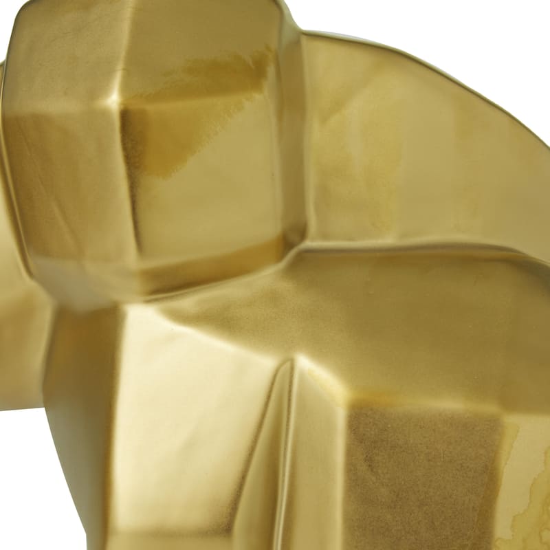 Porcelain Ceramic Elephant Decorative Sculpture - Set of 3 Gold or Silver - Roche River Decor
