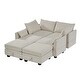 preview thumbnail 25 of 31, Modern U-Shape Sectional Sofa, Convertible Sofa Bed for Living Room with Storage Spaces