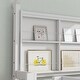 preview thumbnail 5 of 9, White Twin over Twin Size Wood Low Bunk Bed with Semi-enclosed Roof, Guardrails, Bedside Shelves and Ladder
