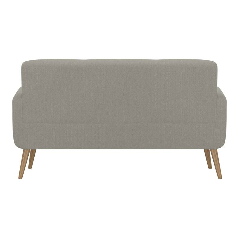 Mid Century Modern Gray Polyester Sofa with Comfortable Design