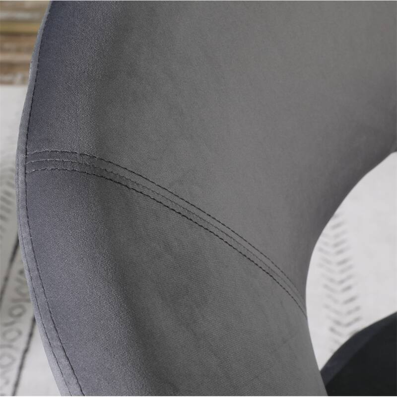 Velvet Upholstered Accent Chair with Gold Tone Finished Base