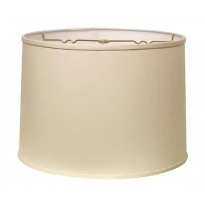 15" Ivory Throwback Drum No Slub Lampshade - 15" L x 15" W x 10.5" H