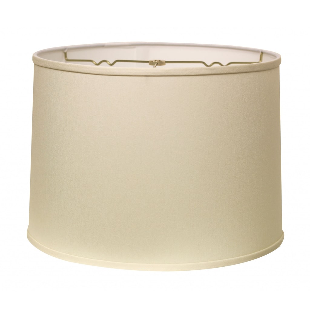 HomeRoots Ivory No Slub Innsbruck Drum Lamp Shade - 15" L x 15" W x 10.5" H