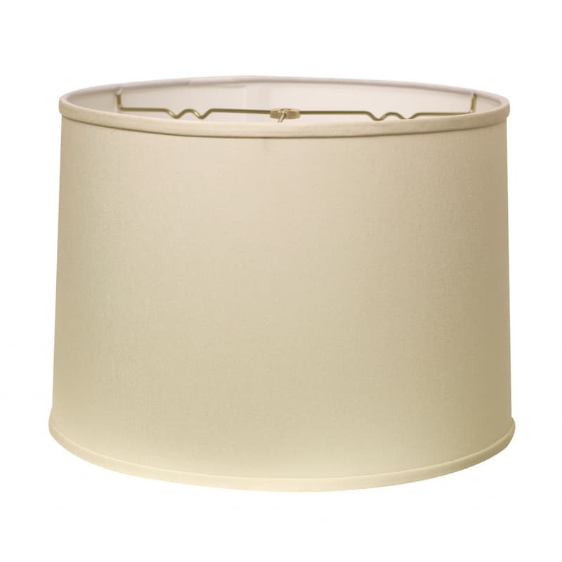 17" Ivory Throwback Drum No Slub Lampshade - 17" L x 17" W x 11.5" H - Ivory - 17" L x 17" W x 11.5" H