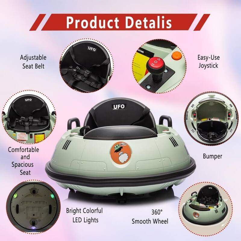 12V Kids Powered Ride-On Bumper Car with Remote Control