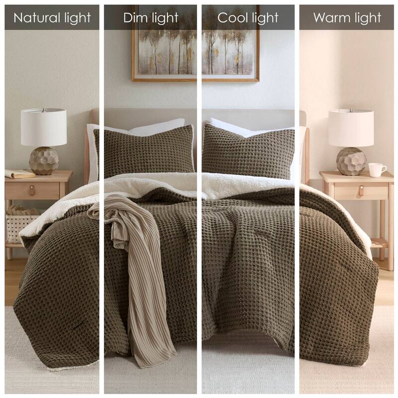GDF Studio - Waffle Knit Chenille Comforter Set