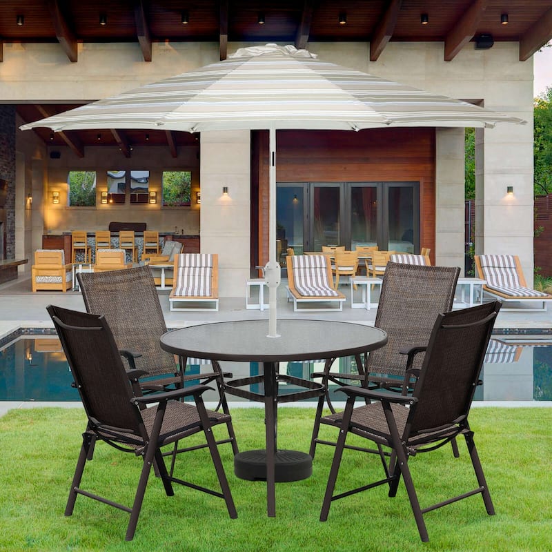 Aoodor Set of 4 Patio Folding Chairs